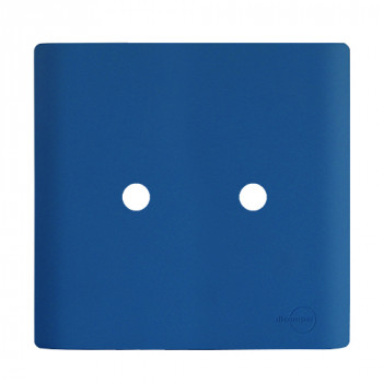 Placa 4x4 com 2 Furos - Novara Azul Fosco Placa 4x4 com 2 Furos - Novara Azul Fosco